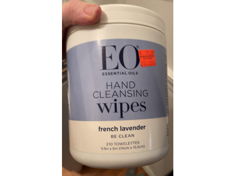 Eo Products Hand Cleansing Wipes, French Lavender, 210 Count
