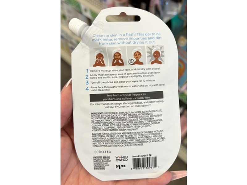 Miss Spa Clearly Jealous Gel To Oil Flash Mask, 1.18 fl oz/35 mL