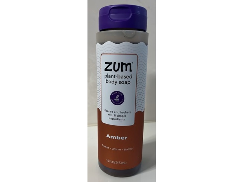Zum Plant Based Body Soap, Amber, 16 fl oz/473 mL, Pack Of 2