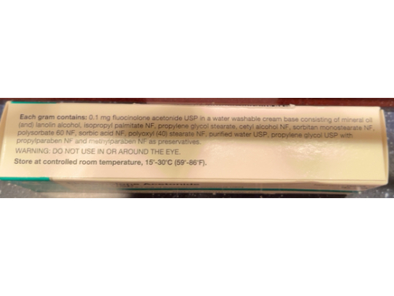 Fluocinolone Acetonide Cream USP, 0.01%, 15 g Cosette Pharmaceuticals (RX)
