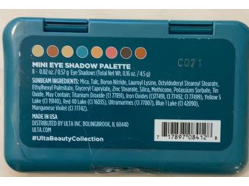 Ulta Beauty Mini Eyeshadow Palette, Sunbeam, 0.02 oz/0.57 g