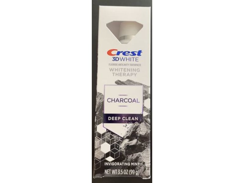 Crest 3D White Fluoride Anticavity Toothpaste, Whitening Therapy, Charcoal, Deep Clean, Invigorating Mint, 3.5 oz/99 g