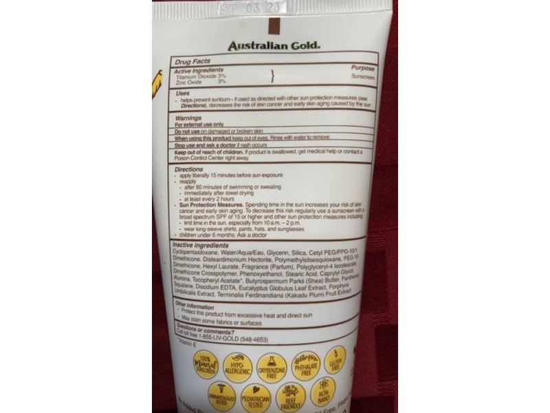 Australian Gold Botanical Sunscreen Mineral Lotion, SPF 30, 5 oz