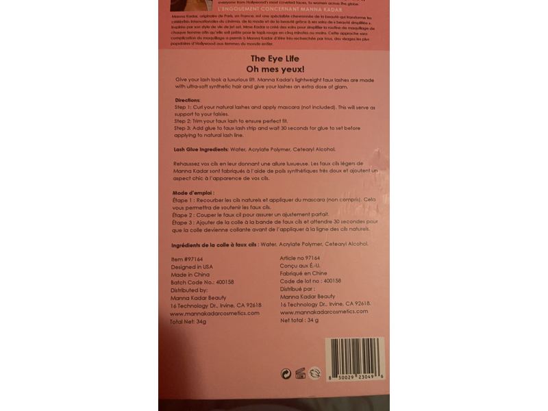 Manna kadar Beauty The Eye Life Oh Mes Yeux Eye Lashes Set, 34 g