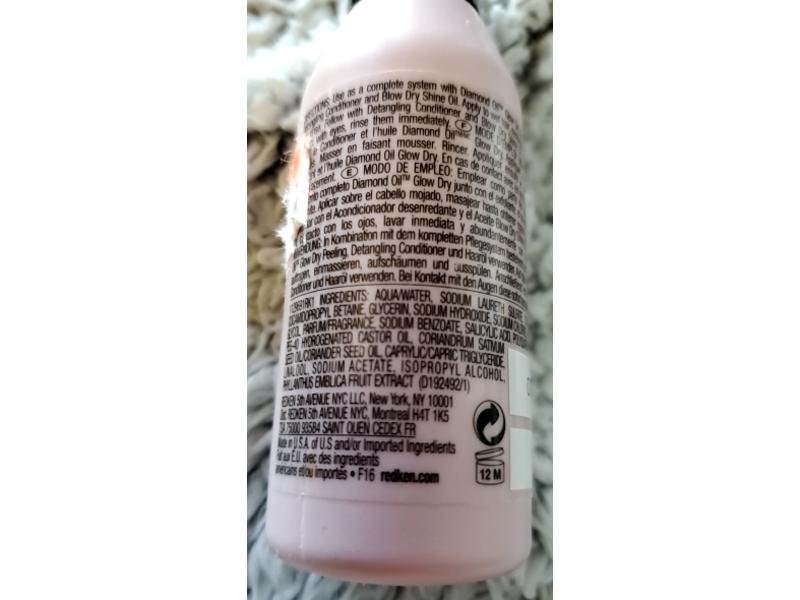 Redken Diamond Oil Glow Dry Gloss Shampoo, 1.7 fl oz/50 mL