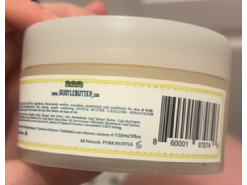 Hustle Butter CBD Luxe Miraculous Multipurpose Cream, 5 fl oz/150 mL
