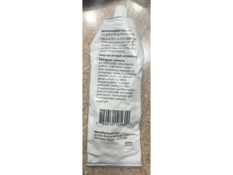 Zoryve (roflumilast) Cream, 0.05%, 60 g, Arcutis (RX)