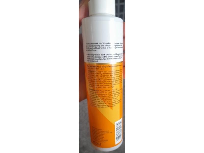 No7 Radiance + Glow Toner, Vitamin C, 6.7 fl oz/200 mL