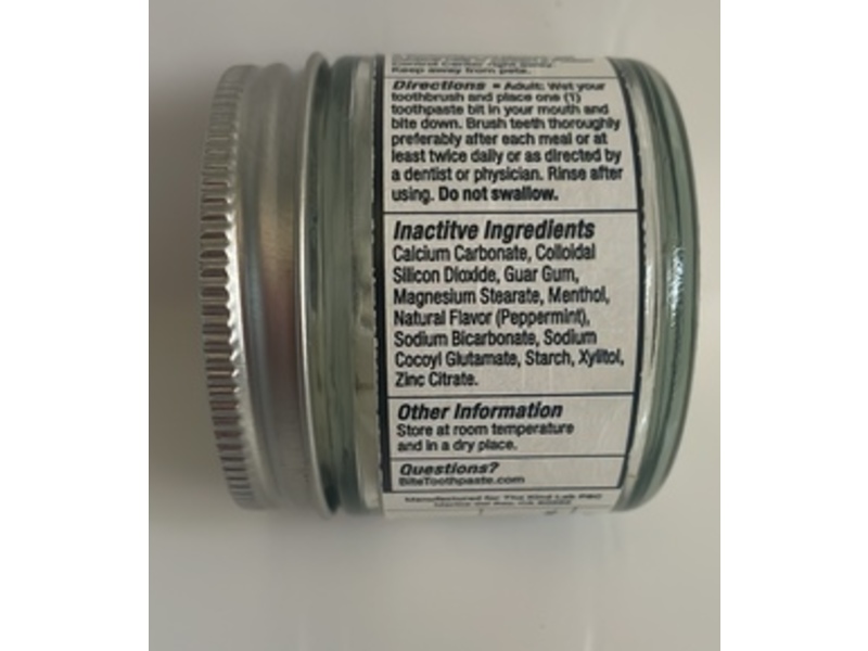 Bite Toothpaste Bits, Mint Fluoride, 124 Count