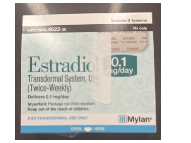 Estradiol Transdermal System 0.1 mg/day, 8 Count, Mylan (Rx)