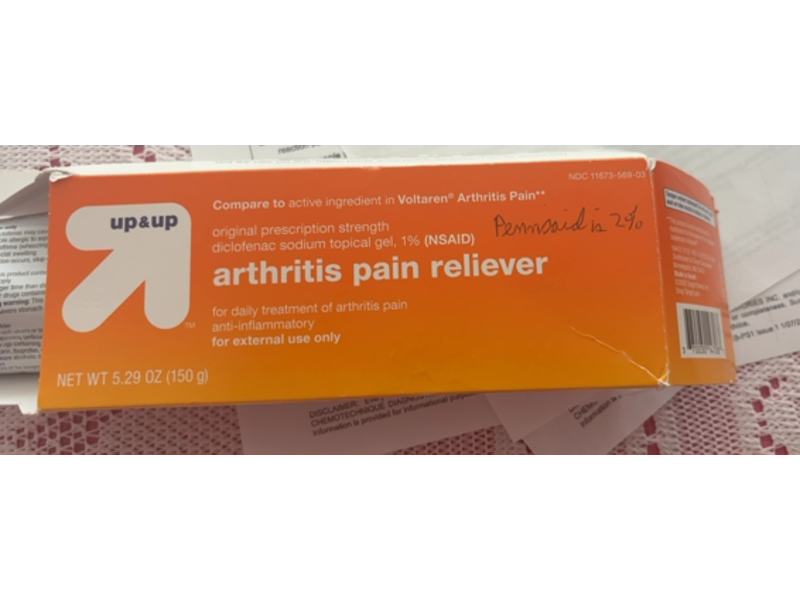 Up&Up Arthritis Pain Reliever, 5.29 oz/150 g