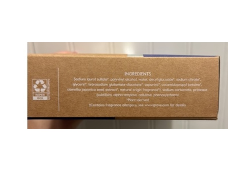 Grove Co Purepower Enzymatic Laundry Detergent Sheets, Sea Salt & Indigo, 35 Loads, 5.55 oz/157.3 g, 35 Count