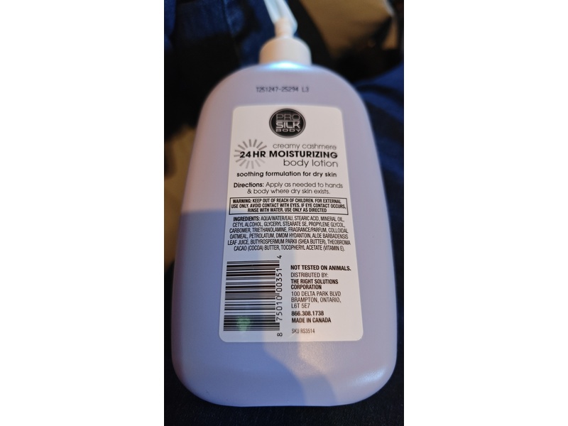 Pro Silk Body 24HR Moisturizing Lotion, Creamy Cashmere, 12 fl oz/354 mL