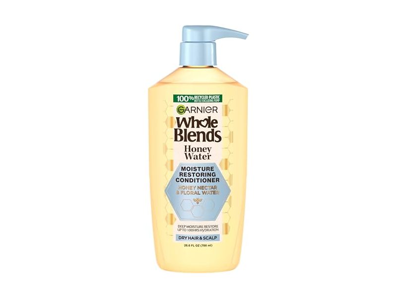 Garnier Whole Blends Honey Water Moisture Restoring Conditioner, 26.6 fl oz/786 mL