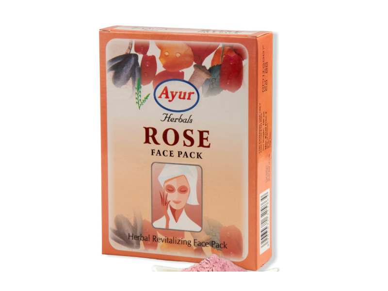 Ayur Herbals Herbal Revitalizing Face Pack, Rose, 100g, 1 Pack