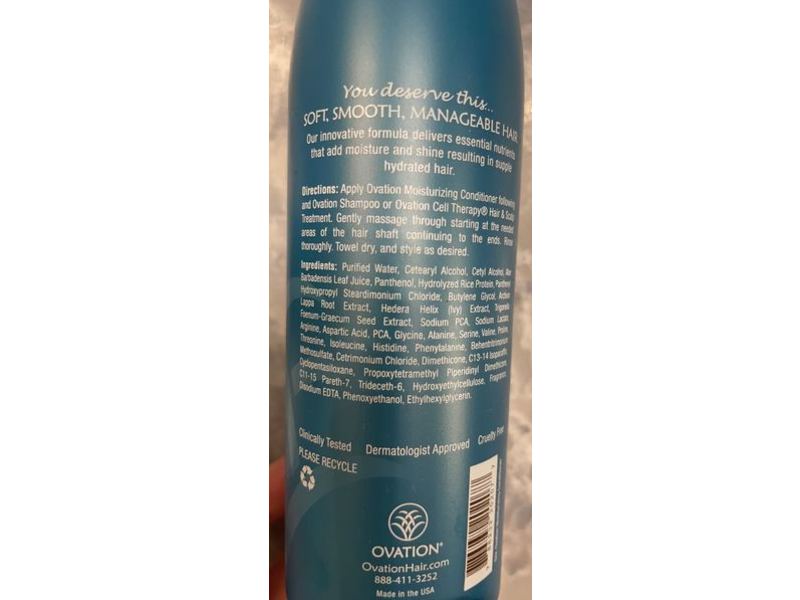 Ovation Hair Moisturizing Conditioner, 6 fl oz/177.4 mL