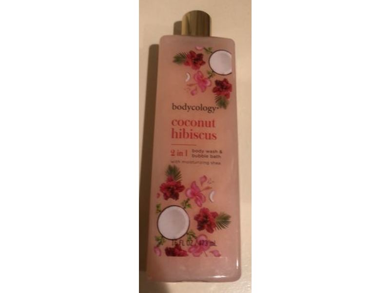 Bodycology 2 In 1 Body Wash & Bubble Bath, Coconut HIbiscus, 16 fl oz/473 ml