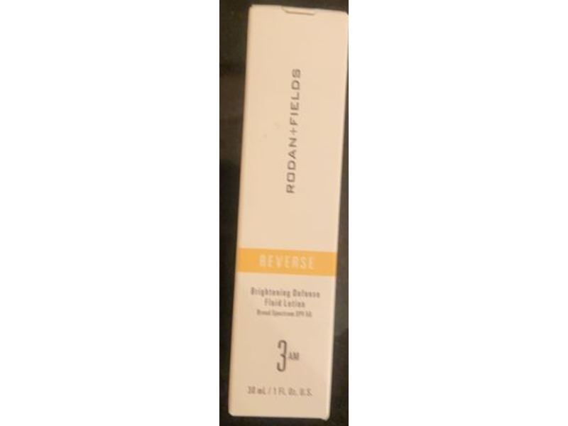 Rodan + Fields Brightening Defense Fluid Lotion, Reverse, 3Am, SPF 30, 1 fl oz/30 mL