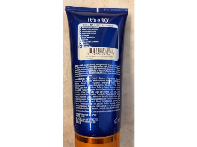 It's A 10 Mieracle Deep Conditioner, Keratin, 5 fl oz/148 mL