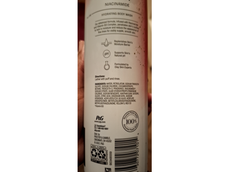 Olay Regenerist Hydrating Body Wash, Niacinamide, 20 fl oz/591mL