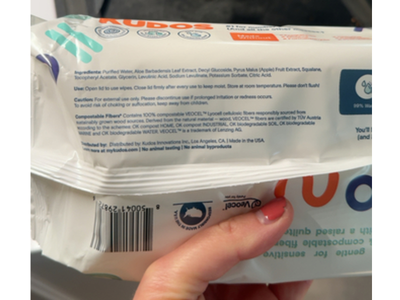 Kudos Wipes, 60 Count