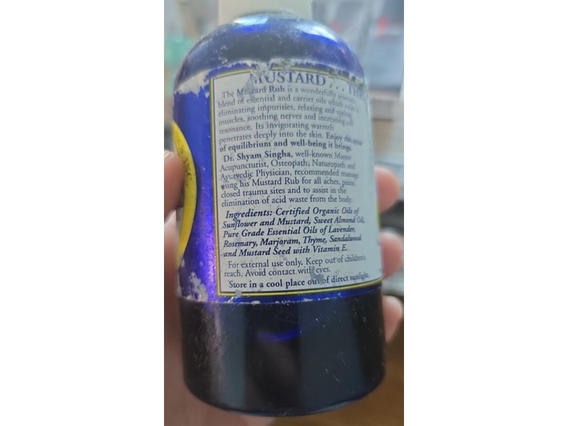 Dr. Singha's Mustard Rub Massage Oil, 6 oz/178 mL