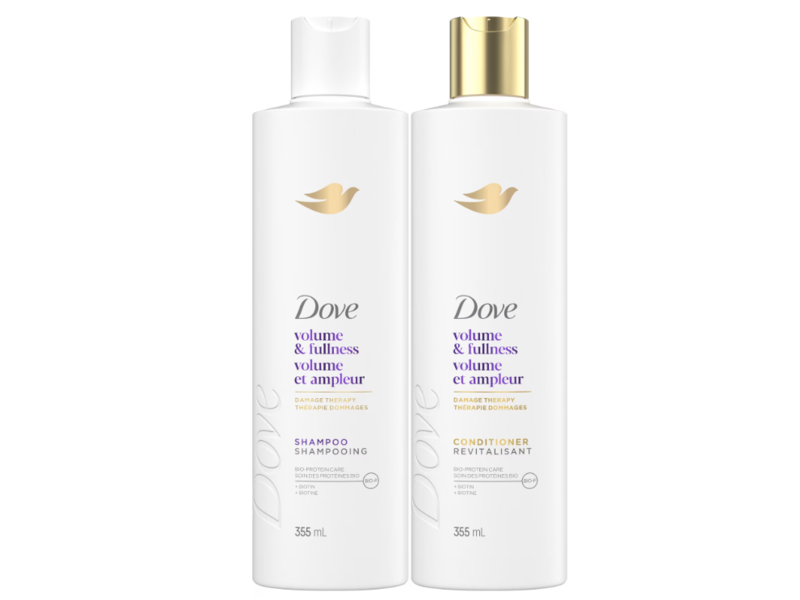 Dove Damage Therapy Volume & Fullness Shampoo & Conditioner Set, 12 fl oz/355 mL