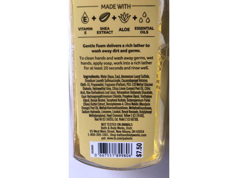 Bath & Body Works Kitchen Lemon Gentle Foaming Hand Soap, 8.75 fl oz/259 mL