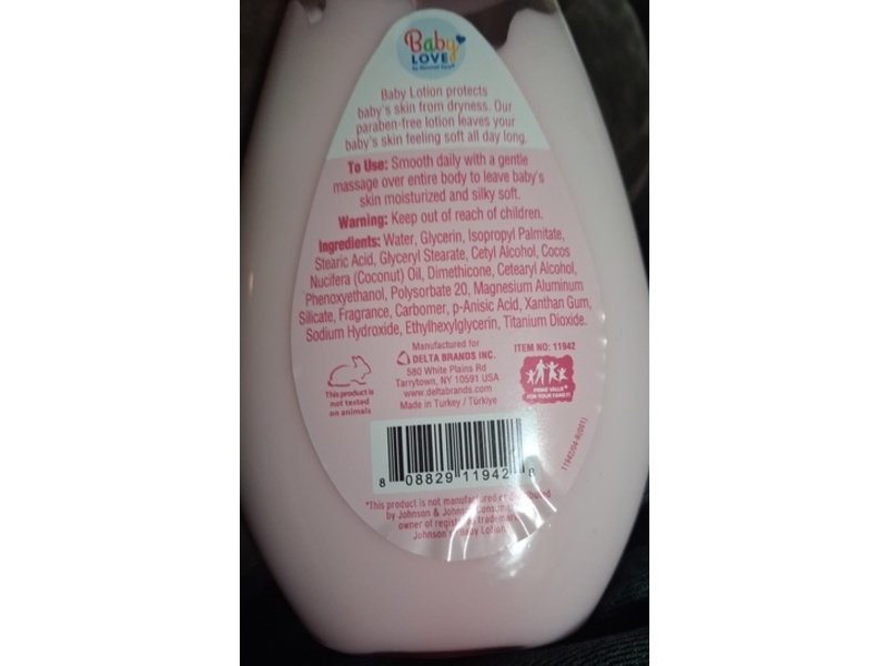 Baby Love By Personal Care Baby Lotion, 13.6 fl oz/400 mL