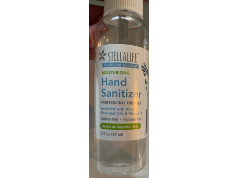 Stellalife Moisturizing Hand Sanitizer, Aloe, Essential Oil & Vitamin C, 2 fl oz/59 mL