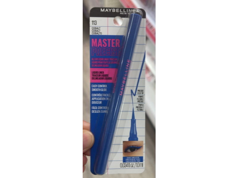 Maybelline Master Precise All Day Liquid Liner, 113 Cobalt Blue, 0.034 fl oz/1.0 mL