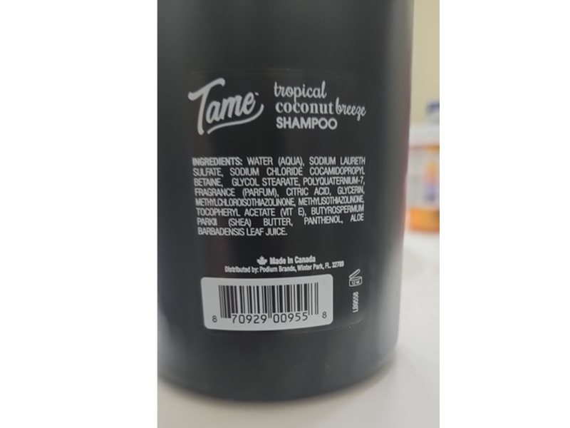 Tame Tropical Coconut Breeze Moisturizing Shampoo, Shea Butter, 32 fl oz/946 mL