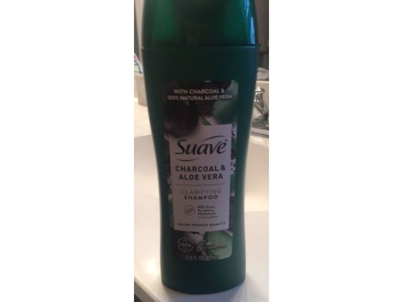 Suave Clarifying Shampoo, Charcoal & Aloe Vera, 12.6 fl oz/373 mL