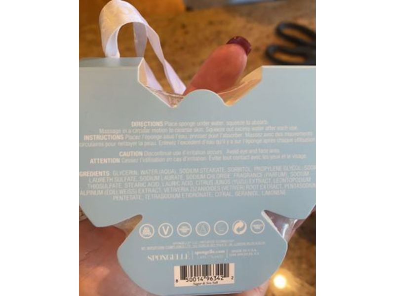 Spongelle Peace Body Wash Buffer +Sponge, Sugar & Sea Salt, 1.5 oz/43 g