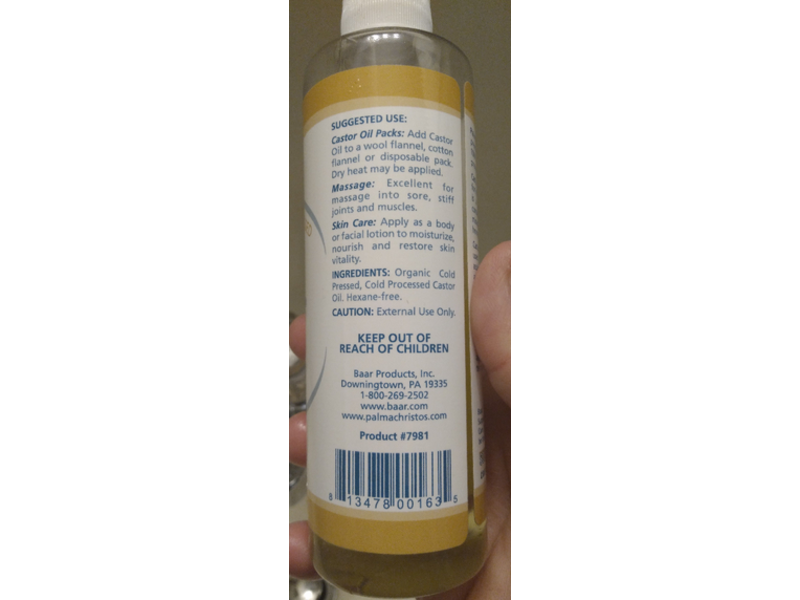 Baar Palma Christos, Organic Castor Oil, 8 fl oz/237 mL