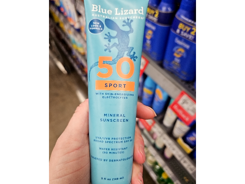 Blue Lizard Sport Mineral Sunscreen, SPF 50, 5fl oz/148 mL