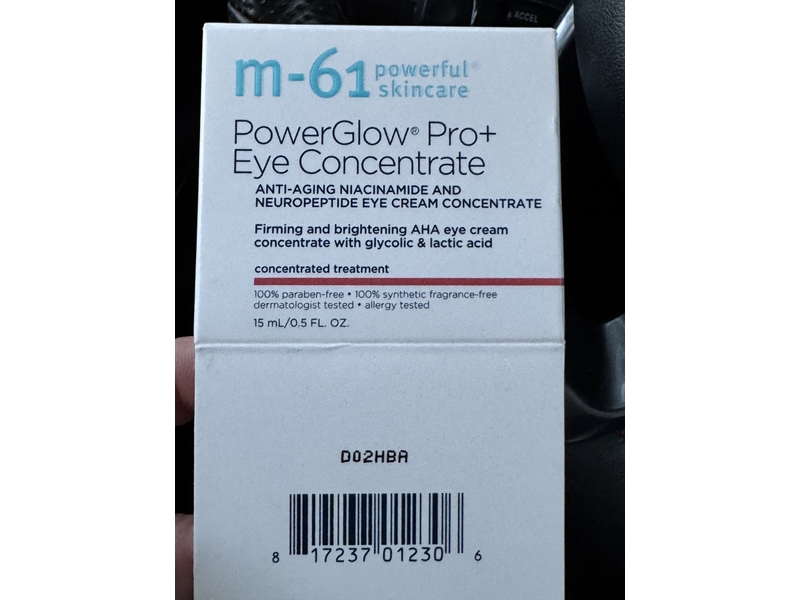 M-61 Powerglow Pro+ Eye Cream Concentrate, Niacinamide & Neuropeptide, 0.5 fl oz/15 mL
