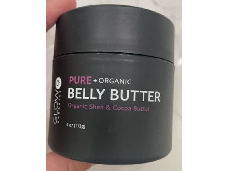 Glow Organics Pure + Organic Belly Butter, Shea & Cocoa Butter, 4 oz/113 g