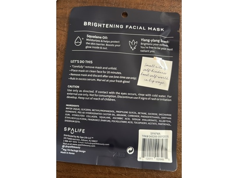 Spalife Radiate Love Brightening Facial Mask, 0.81 oz/23 g