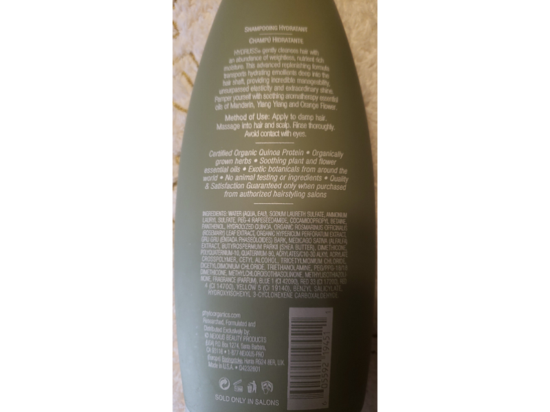 Nexxus Hydruss Moisurizing Shampoo, Phyto Organics, 10.1 fl oz/300 mL