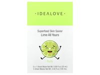 Idealove Superfood Skin Savior Sheet Masks, Lime All Yours, 0.68 fl oz/20 mL, Pack of 5 - thumbnail 1