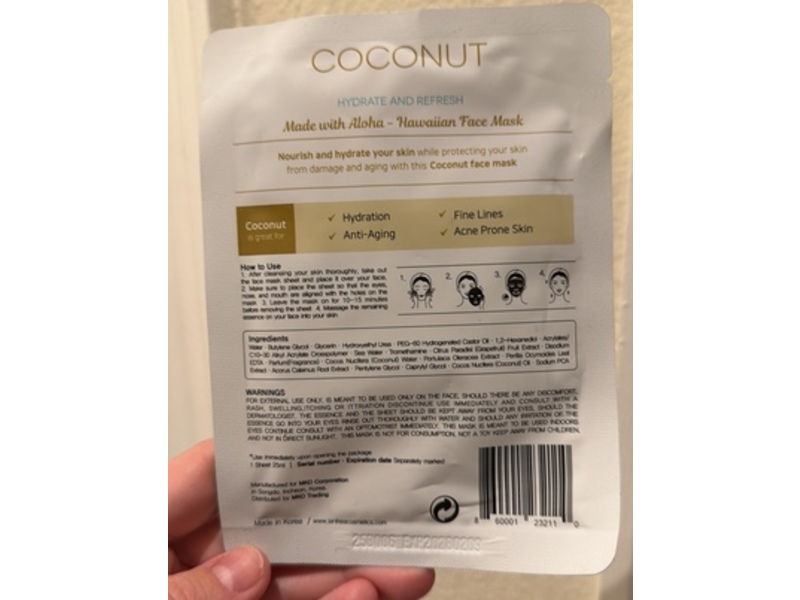Lani Kea Face Mask, Coconut