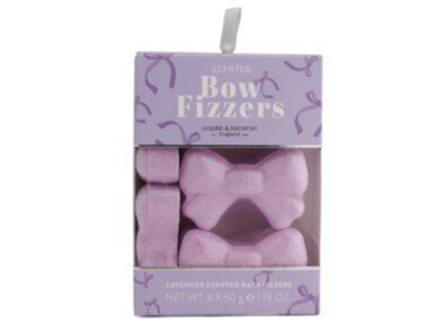 Asquith & Somerset Bow Bath Frizzers, Lavender Scented, 1.76 oz/50 g, 8 Count