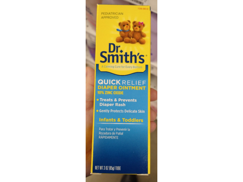 Dr. Smith's Quick Relief Diaper Ointment, 10% Zinc Oxide, 3 oz/85 g