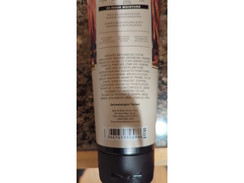 Bath & Body Works Ultimate Hydration Body Cream, Whiskey Toast, 8 oz/226 g