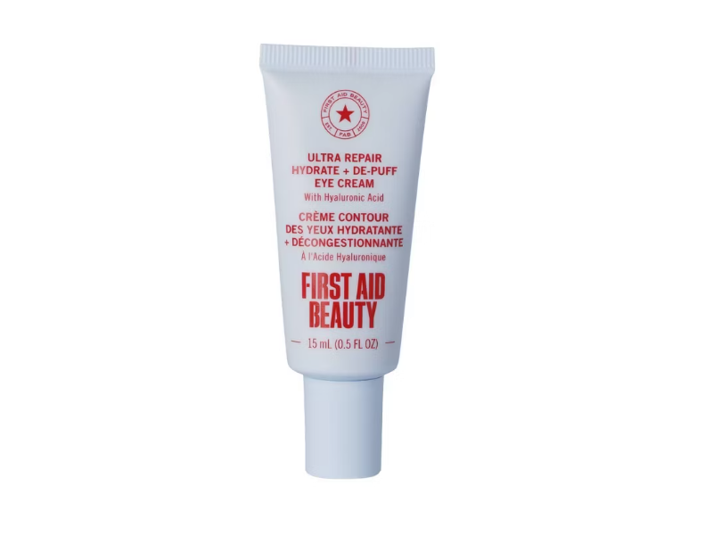First Aid Beauty Ultra Repair Hydrate+Depuff Eye Cream, Hyaluronic Acid, 0.5 fl oz/15 mL