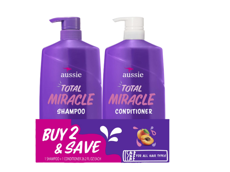 Aussie Shampoo & Conditioner Set, Apricot Oil, 26.2 fl oz/778 mL