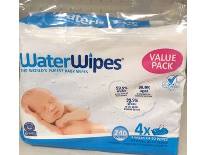 Waterwipes Baby Wipes, 240 Count, Pack Of 4