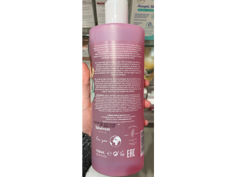 Laiseven Shower Gel, Candy, 25.4 fl oz/750 mL