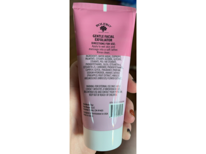 Bolero Shine Gentle Face Exfoliator, Pink Pineapple + Hibiscus, 88.7 mL